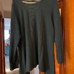 Dark Green Long Sleeve Top